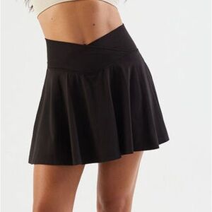 NWT Pac Sun Black PAC 1980 Tennis/Exercise Skirt With Shorts Size XL